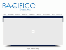 Tablet Screenshot of pacifico-costarica.com